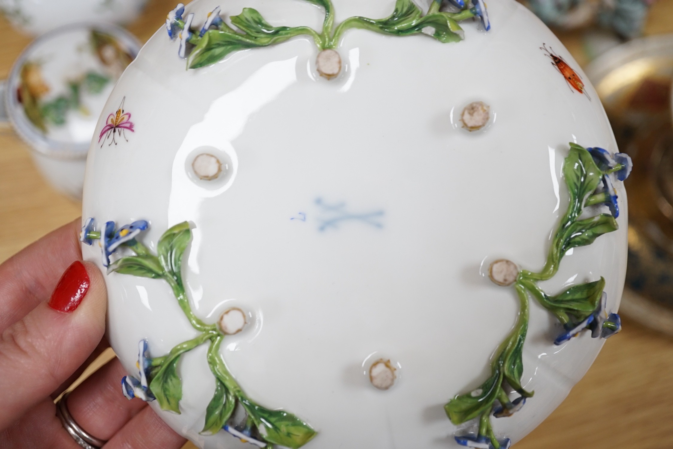 A mixed collection of 19th century and later continental porcelain